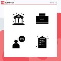 Set of Modern UI Icons Symbols Signs for bank man finance school less Editable Vector Design Elements