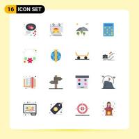 16 Thematic Vector Flat Colors and Editable Symbols of india flower landscape education calculator Editable Pack of Creative Vector Design Elements