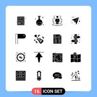 16 Creative Icons Modern Signs and Symbols of sign send audience plan message Editable Vector Design Elements