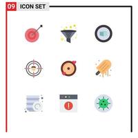 Stock Vector Icon Pack of 9 Line Signs and Symbols for heart disk cube resources recruitment Editable Vector Design Elements