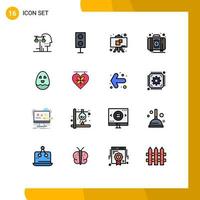Stock Vector Icon Pack of 16 Line Signs and Symbols for box first speaker emergency school Editable Creative Vector Design Elements