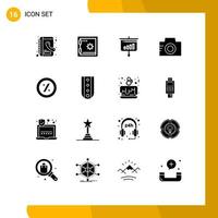 Pack of 16 creative Solid Glyphs of price ecommerce sales picture image Editable Vector Design Elements