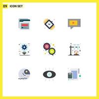 9 Creative Icons Modern Signs and Symbols of idea creative watch construction service Editable Vector Design Elements