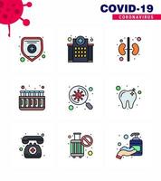 Coronavirus Prevention 25 icon Set Blue virus bacteria human lab test viral coronavirus 2019nov disease Vector Design Elements