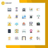 Modern Set of 25 Flat Colors Pictograph of gaming computer machine character sea delivery transportation Editable Vector Design Elements