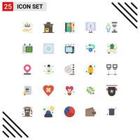 Set of 25 Modern UI Icons Symbols Signs for service customer stop contact blog Editable Vector Design Elements