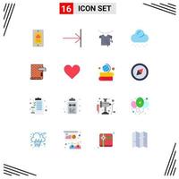 Modern Set of 16 Flat Colors and symbols such as wallpaper design drying interior weather Editable Pack of Creative Vector Design Elements