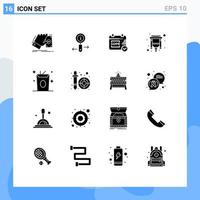 16 Creative Icons Modern Signs and Symbols of drinks hdmi search usb cable Editable Vector Design Elements