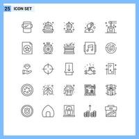 25 Creative Icons Modern Signs and Symbols of oil beauty eid management customer service Editable Vector Design Elements