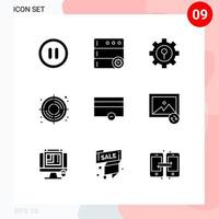 9 Creative Icons Modern Signs and Symbols of image payments protection money process Editable Vector Design Elements