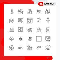 Modern Set of 25 Lines and symbols such as candle spa business left reload Editable Vector Design Elements