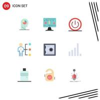 9 Universal Flat Colors Set for Web and Mobile Applications recruitment job basic employee ui Editable Vector Design Elements