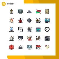 Universal Icon Symbols Group of 25 Modern Filled line Flat Colors of mobile talk success conversation career Editable Vector Design Elements