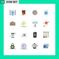 paquete de iconos de vector de stock de 16 signos y símbolos de línea para el documento de recarga de amperios de cama de servicio paquete editable de elementos creativos de diseño de vectores