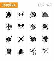 25 Coronavirus Emergency Iconset Blue Design such as virus pandemic diagnosis corona signaling viral coronavirus 2019nov disease Vector Design Elements