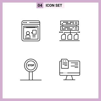 Universal Icon Symbols Group of 4 Modern Filledline Flat Colors of consulting journey working management file Editable Vector Design Elements