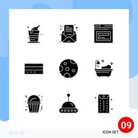 9 Creative Icons Modern Signs and Symbols of user finance internet credit business Editable Vector Design Elements