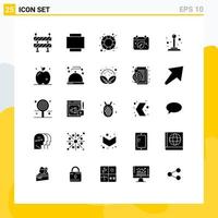 25 Creative Icons Modern Signs and Symbols of thanksgiving apple earth switch control Editable Vector Design Elements