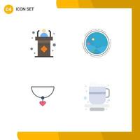 4 User Interface Flat Icon Pack of modern Signs and Symbols of classroom network seminar communication heart Editable Vector Design Elements
