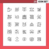 25 Creative Icons Modern Signs and Symbols of dollar bomb explosion business all arrow Editable Vector Design Elements