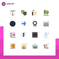 Universal Icon Symbols Group of 16 Modern Flat Colors of nature plant bubble farming crops Editable Pack of Creative Vector Design Elements