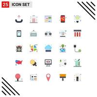 Modern Set of 25 Flat Colors Pictograph of mobile money user ideas phone Editable Vector Design Elements