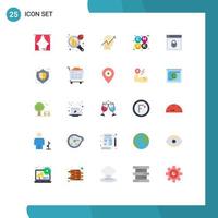 25 Creative Icons Modern Signs and Symbols of shield internet chart printing cmyk Editable Vector Design Elements