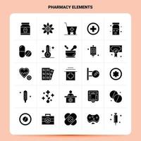 Solid 25 Pharmacy Elements Icon set Vector Glyph Style Design Black Icons Set Web and Mobile Business ideas design Vector Illustration