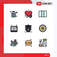 9 Creative Icons Modern Signs and Symbols of country security map privacy data Editable Vector Design Elements