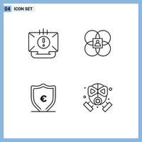 Universal Icon Symbols Group of 4 Modern Filledline Flat Colors of communication person help features money Editable Vector Design Elements