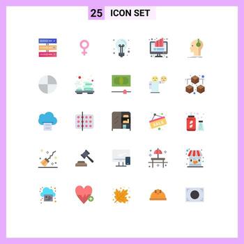 paquete de iconos de vector de stock de 25 signos y símbolos de línea para elementos de diseño de vector editables de gráfico de computadora creativa de monitor de compositor