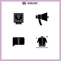 Set of Modern UI Icons Symbols Signs for detector chat plumbing loud basic Editable Vector Design Elements