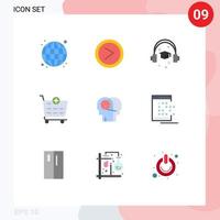 9 Creative Icons Modern Signs and Symbols of human communication cap better add Editable Vector Design Elements