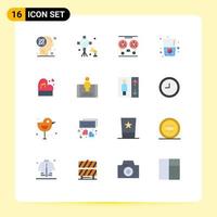16 Creative Icons Modern Signs and Symbols of drink diet studio lightning reel record Editable Pack of Creative Vector Design Elements