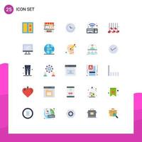 25 Creative Icons Modern Signs and Symbols of love decoration compass wireless keyboard Editable Vector Design Elements