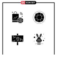 Pack of creative Solid Glyphs of shopping bag preserver iot life halloween Editable Vector Design Elements