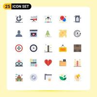 Modern Set of 25 Flat Colors and symbols such as alert notification trend group teamwork Editable Vector Design Elements