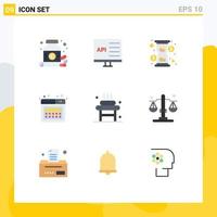 9 Creative Icons Modern Signs and Symbols of massage web development page cash Editable Vector Design Elements