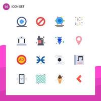 16 Creative Icons Modern Signs and Symbols of banking scince ramadan instructure data unstructure Editable Pack of Creative Vector Design Elements