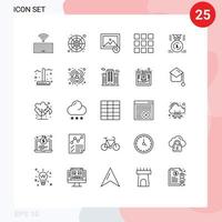 25 Creative Icons Modern Signs and Symbols of win position image medal web design Editable Vector Design Elements