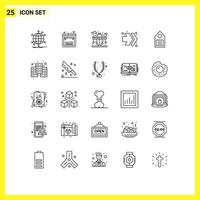 Pictogram Set of 25 Simple Lines of ecology right web fast forward life Editable Vector Design Elements