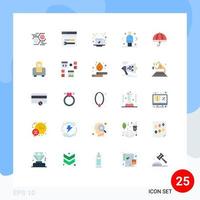 25 Universal Flat Colors Set for Web and Mobile Applications direction compare web business drink Editable Vector Design Elements