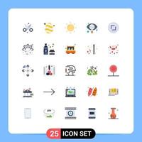Universal Icon Symbols Group of 25 Modern Flat Colors of enlarge arrows spring view search Editable Vector Design Elements
