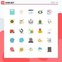 Universal Icon Symbols Group of 25 Modern Flat Colors of shopping promotion internet views eye Editable Vector Design Elements