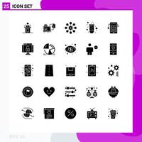 25 Creative Icons Modern Signs and Symbols of test chemistry online cell biochemistry Editable Vector Design Elements