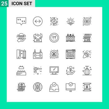 25 Line concept for Websites Mobile and Apps mosque public wireless open open Editable Vector Design Elements