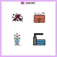 paquete de iconos de vector de stock de 4 signos y símbolos de línea para la bolsa de red de descuento caso de traje elementos de diseño de vector auto editables