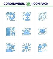 corona virus 2019 y 2020 epidemia 9 paquete de iconos azules como seguridad enfermedad lavado ciudad infección viral coronavirus 2019nov enfermedad vector elementos de diseño