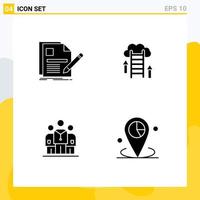 Solid Glyph concept for Websites Mobile and Apps document server pen download medicine Editable Vector Design Elements