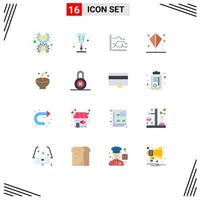 16 Creative Icons Modern Signs and Symbols of play fun analytics child graph Editable Pack of Creative Vector Design Elements